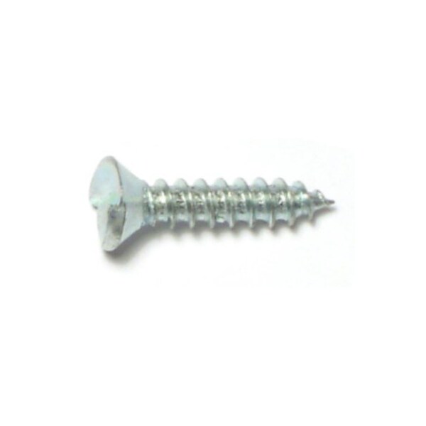 Sheet Metal Screw, #8 x 3/4 in, Zinc Plated Steel Oval Head Slotted Drive, 30 PK